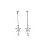 Boucles d'oreilles à tige en argent sterling S925 avec pentagramme et pompon Sense XINGX High Sense Frosty Style Boucles d'oreilles
