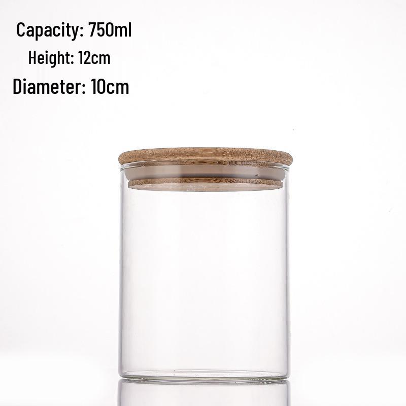 Moisture-Proof Food-Grade Glass Tea and Coffee Storage Jar