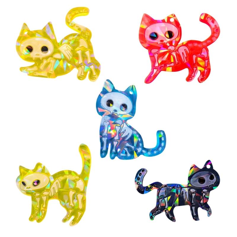 Jewelry Casting Mold Cute Cat Silicone Mold Holographic Resin Mold for DIY Wind Chime Keychains Earring Pendant