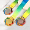 Gold Silver Bronze Metal Award Medals With Neck Ribbon For Sports Academics Competition