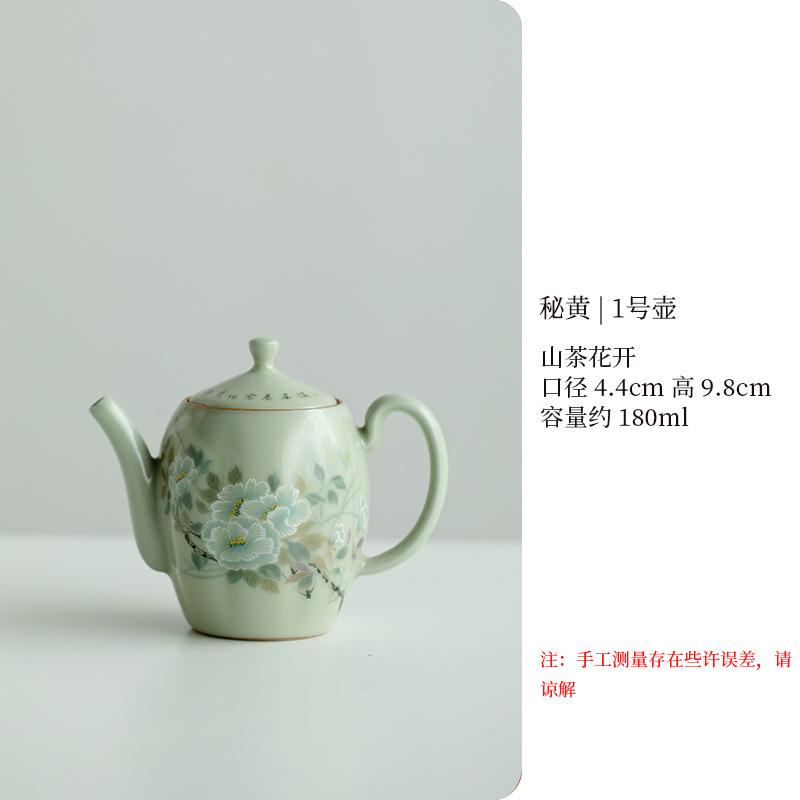 

Китайский стиль Ru Ware антикварный чайник ретро отечественный керамический маленький шестиугольный чайник кунг-фу чайный сервиз чайник