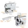 Glass Cabinet Double Door Lock Display Cabinet Lock No Opening With Key No-opening Display Cabinet Mobile Phone Counter Locks