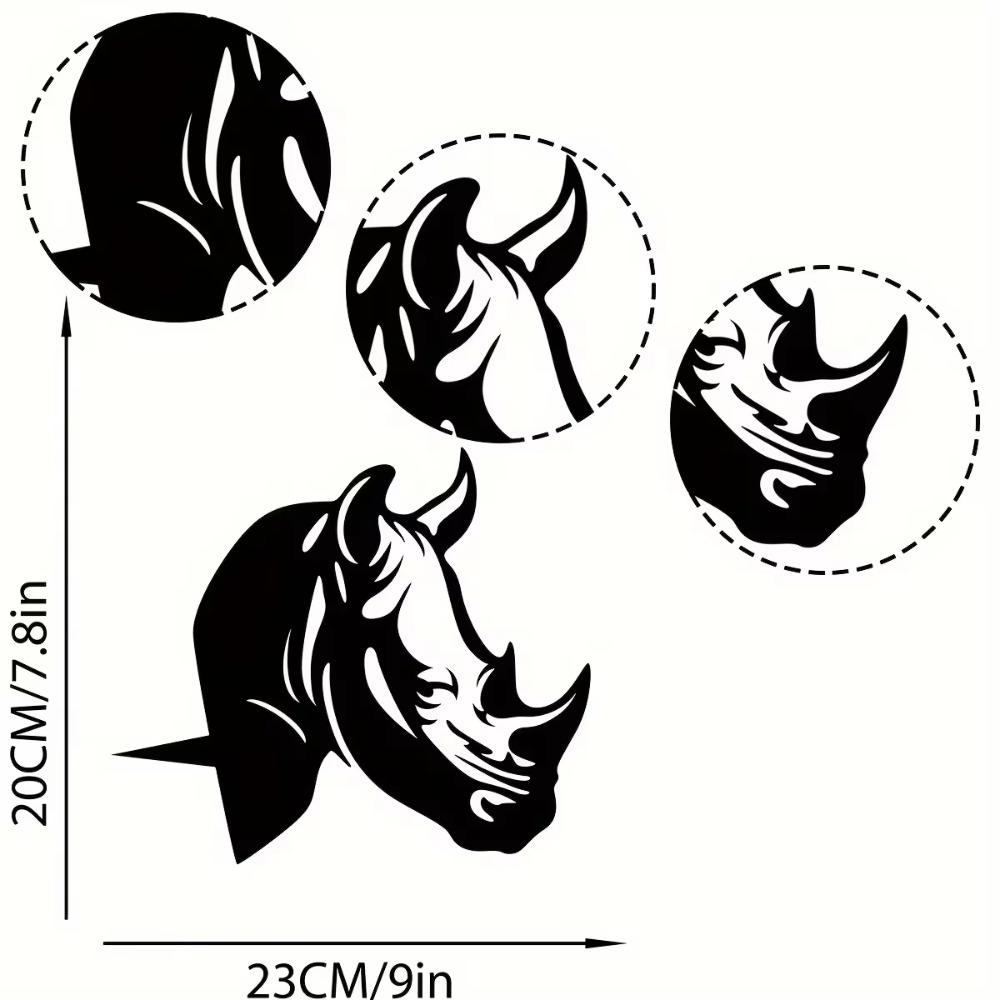 1pc Rhino Decorative Metal Tree Stake Silly Rhinoceros Yard Art Stylish Outdoor Decoration Perfect Gift for Zoo Animal Lovers