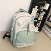 Schoolbag schoolbag female junior high school student college student backpack large capacity versatile contrasting splicing ins couple backpack