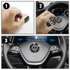 MPSGW1 Car Steering Wheel Emblem Sticker Interior Accessories For VW Polo Golf GTI Passat Scirocco Beetle Tiguan Magotan Golf 5 4 6 Mk4