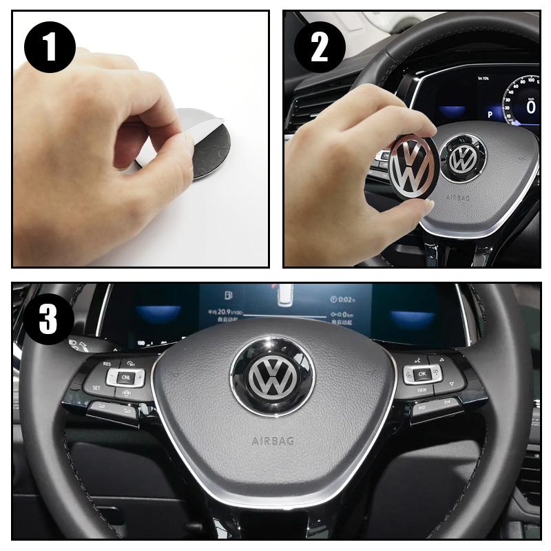 MPSGW1 Car Steering Wheel Emblem Sticker Interior Accessories For VW Polo Golf GTI Passat Scirocco Beetle Tiguan Magotan Golf 5 4 6 Mk4