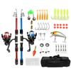 Portable Telescopic Sea Fishing Rod Set 1.8m 2.1m 5-Section Glass Fiber Surf Casting Beach Ocean