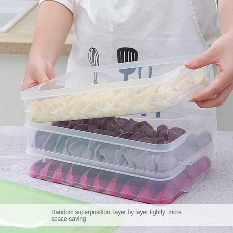 Cutie pentru găluște Congelare pentru găluște 1-3 straturi cu capac Cutie pentru păstrare în stare proaspătă de calitate alimentară Cutie frigorifică rapidă