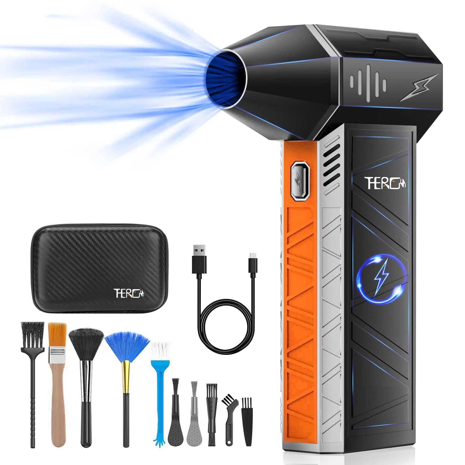 X3Pro Handheld Mini Turbo Fan Jet,150000RPM Powerful air Blower Compressed air Duster for Car Dryer/PC/Home X3PRO - Orange