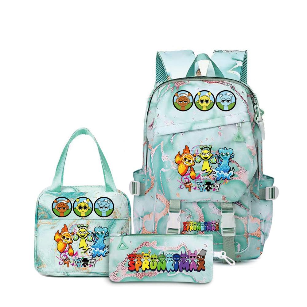 Rhythm Box Backpack Student School Bag Middle College Student Simple Outdoor Travel Backpack D