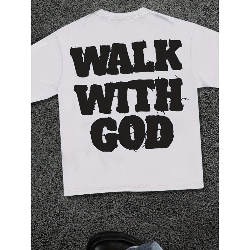 Short Sleeved Tshirt Unisexs Gods Journey Eyecatching Block Letter Pattern Street Wear Daily Wear Summer Family Top