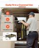 Drywall Cart Dolly, 816 Kg Load Capacity, Steel Panel Dolly with 4 Swivel Casters & Expandable Deck, Foldable Panel Truck Cart with Tie-Down Strap for