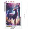 5D DIY Full Round Drill Diamond Painting Glow Deer Kit Home Decoration 40x60cm