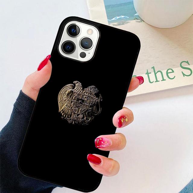 Autumu Armenia Russia Flag Coat of Arms Phone Case Cover for iPhone 17 Air 16 16e 15 12 11 13 14 Pro Max Apple Plus