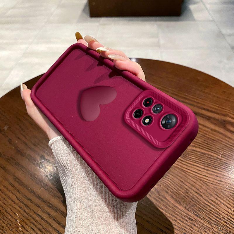 A 25 15 55 35 Cute Love Heart Silicone Case For Samsung Galaxy A55 A35 A25 A15 A05S 4G 5G S24 Plus Ultra Women Matte Back Cover