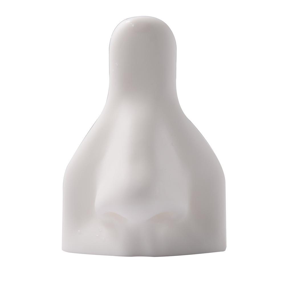 

Piercing Tool Human Nose Model Rack Lightweight Black Silicone Nose Model Nude Soft Nose Stud Display Stand Crafts DIY білий
