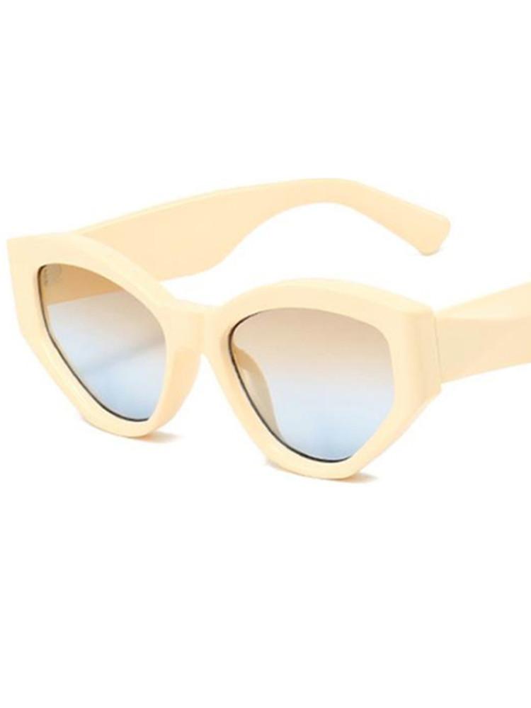 HOT Women Sun Glasses Jelly Color Anti-UV Spectacles Oversize Frame Eyeglasses Simplity Cat Eye Google Retro Sunglasses