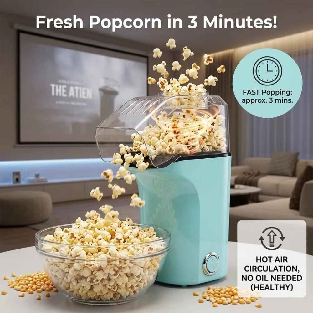 Automatic Hot Air Popcorn Popper High Popping Rate Corn Machine  Kids Birthday
