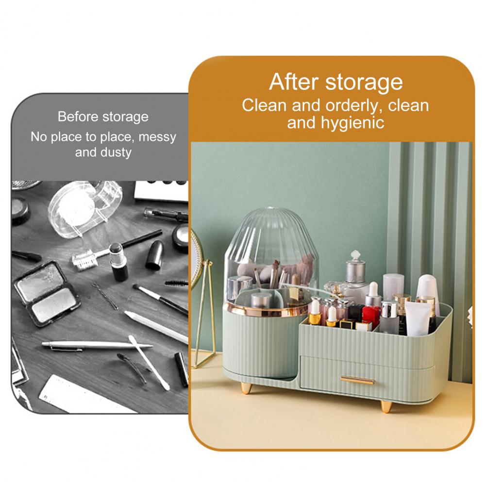 360 Rotating Makeup Rack Makeup Pen Organizer Detachable Cosmetic Storage Rack Large Capacity Carousel Spinning Holder Rack