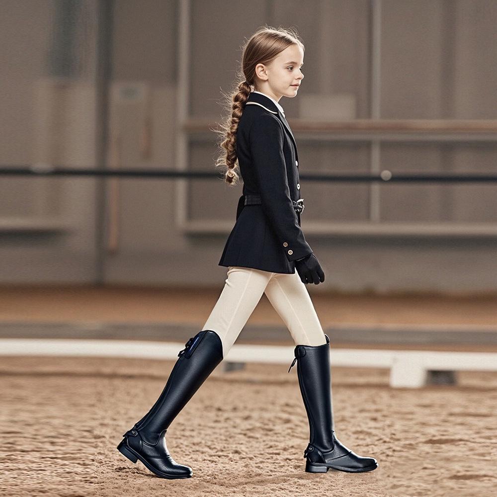 HelloHorse Premium Cowhide Equestrian Riding and Show Jumping Boots