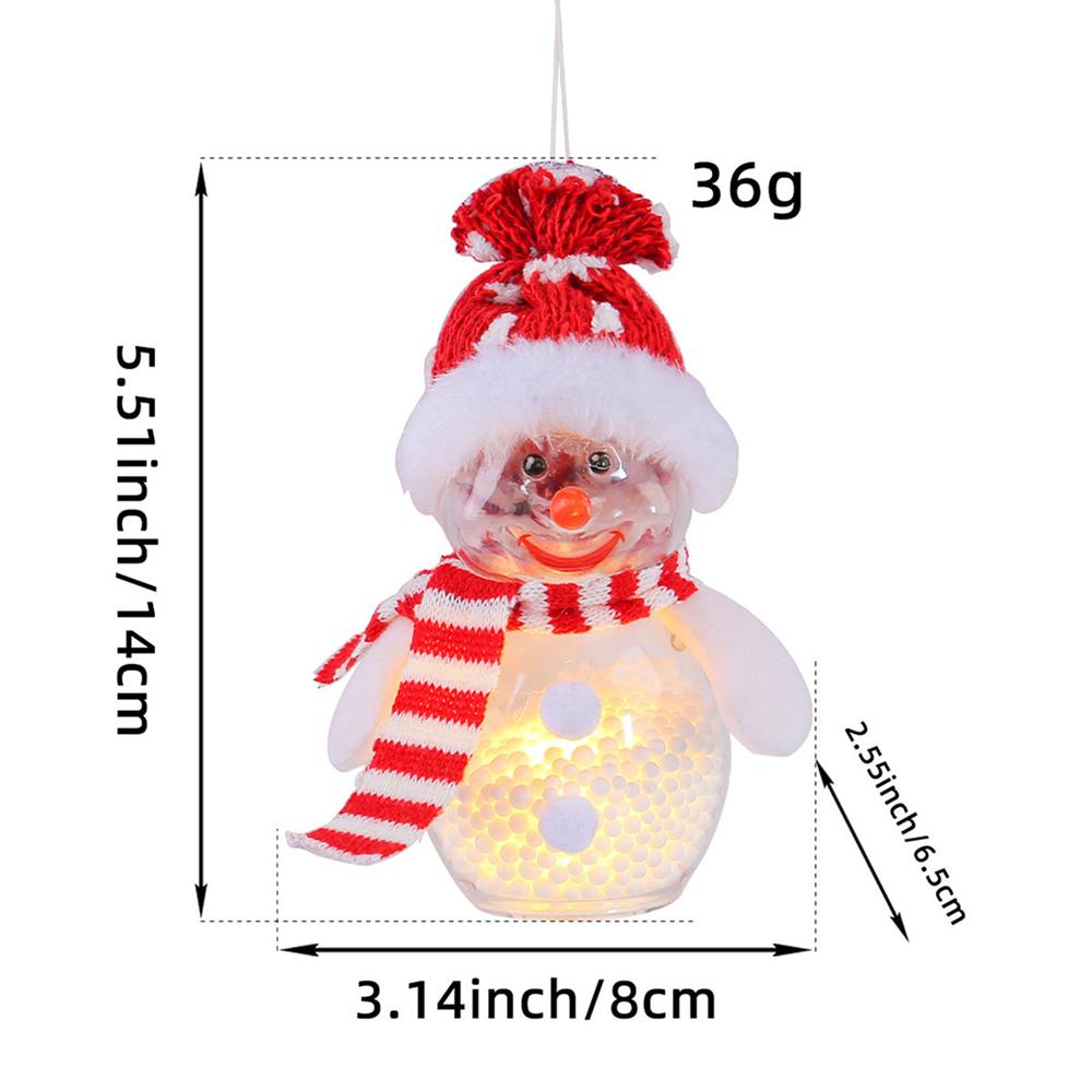 Lighted Snowman Christmas Decoration Light Up Snowman Christmas Decor Transparent Holiday Doll Christmas Decorations for Table