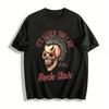 It's Never Too Late To Be A Rock Star Punk Skull Tee Pure Cotton T-shirt
