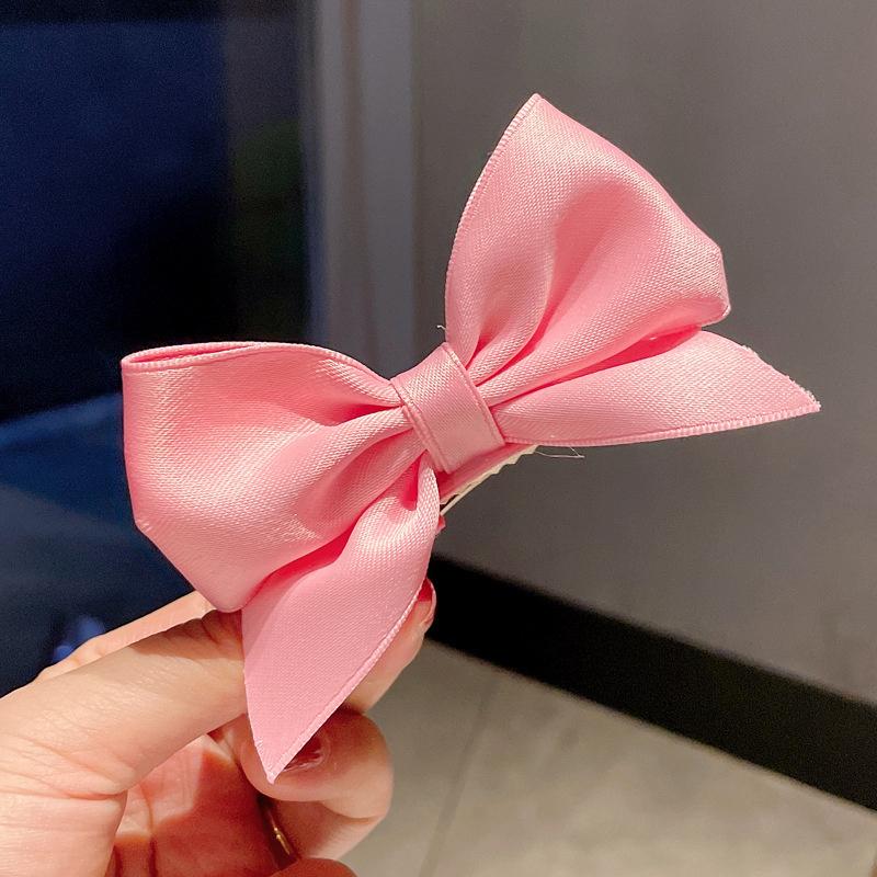 Cute Bowknot Hair Clips For Girls Kawaii Barrettes Fashion Hair Accessoires Kids Colored Fabric Woman Hairpin All-Match Hairgrip