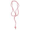 Multipurpose Hand Knotted Crossing Rosary Necklace Sturdy Cotton Thread Jewelry Accessory for Mindfulness Stylish Outfits