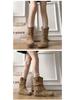 Women's Retro Ankle Boots: Hidden Heel, Western Cowboy Style, Slimming Push-Up, Martin Design - 2025 Autumn Collection