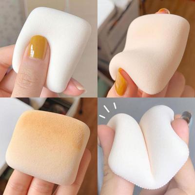Pudr labutěnka mokrá a suchá cukrová vata Vzduchový polštářek labutěnka na make-up houba Kožená trojúhelníková labutěnka