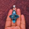 Awesome Blue Topaz Gemstone Pendant: 925 Sterling Silver Handmade Pendant Necklace Jewelry
