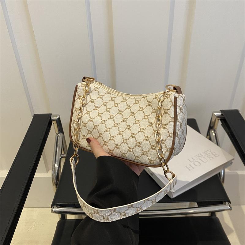 Einfache Freizeittasche Damen 2024 Frühjahr neue ausländische Stil Kette Umhängetasche lässig Pendler kleine quadratische Tasche Umhängetasche