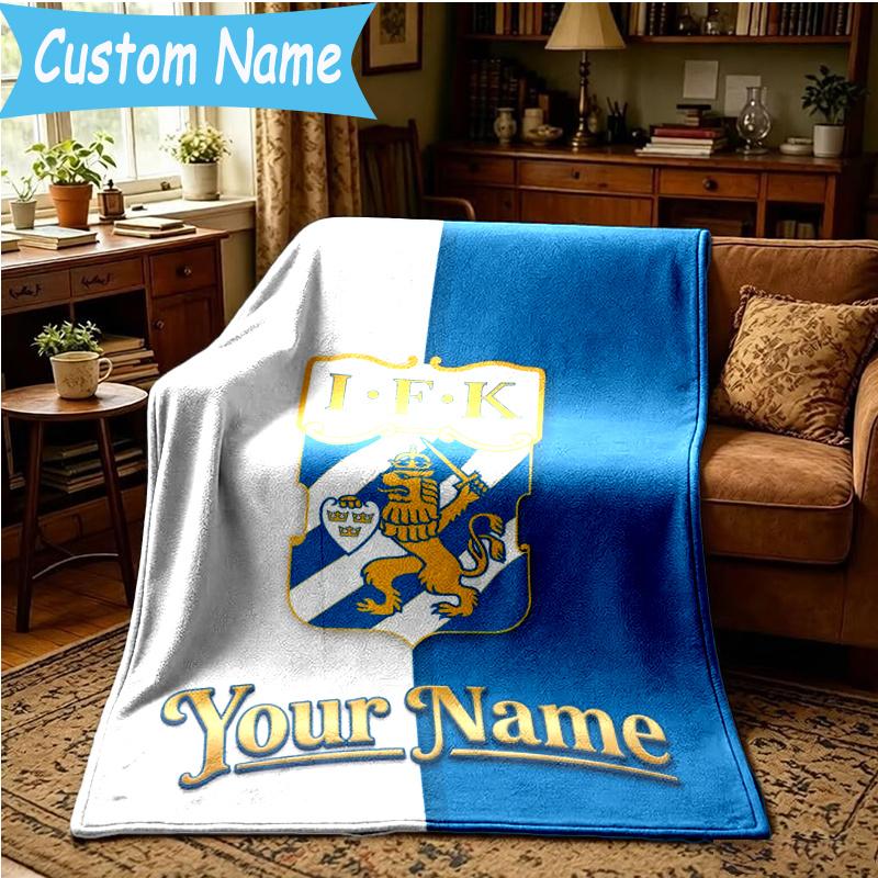 Custom Name Ifk Lion Crest Blanket Flannel Blanket for Camping, Hiking, Garden Parties, Picnic Essentials,gift for family and friend