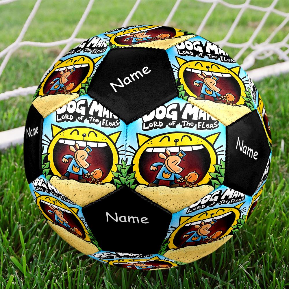 Custom Name Dog Man Theme Size 5 Soccer Ball, Suitable for Both Indoor and Outdoor Matches, a Gift Suitable for Everyone.