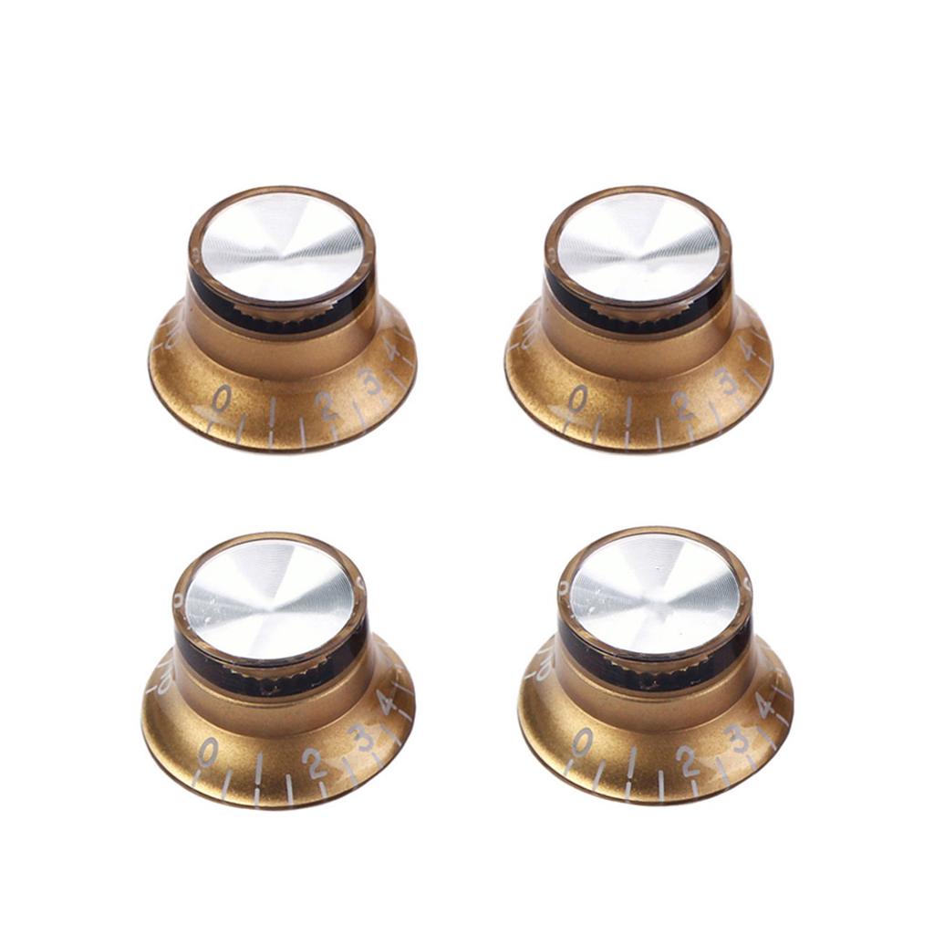 4pcs Electric Guitar Top Hat Knobs Volumes Tone Control Knobs Plastic Electronic Control Knobs Guitar Accessories