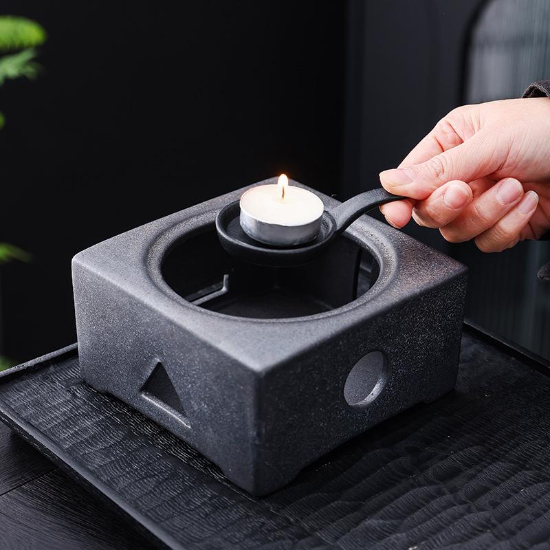 Japanese Stoneware Warm Tea Stove Small Stove Candle Tea Insulation Tea Maker Around the Stove Tea Stove Retro