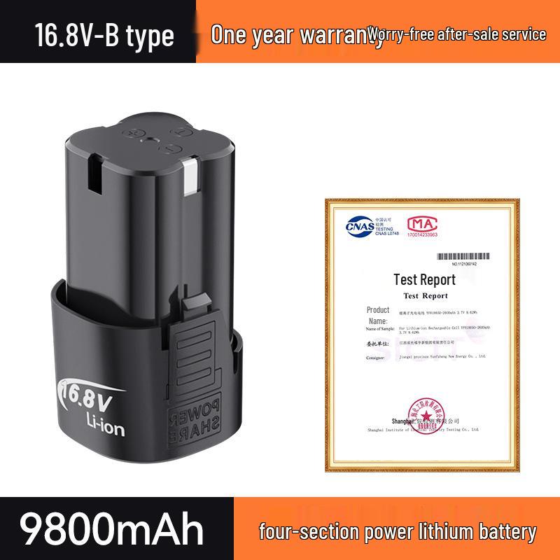 12V Cordless Drill with Lithium Battery Charger, Pistol Grip, and 16.8V/18V Battery for Rotary and Screwdriver Tasks