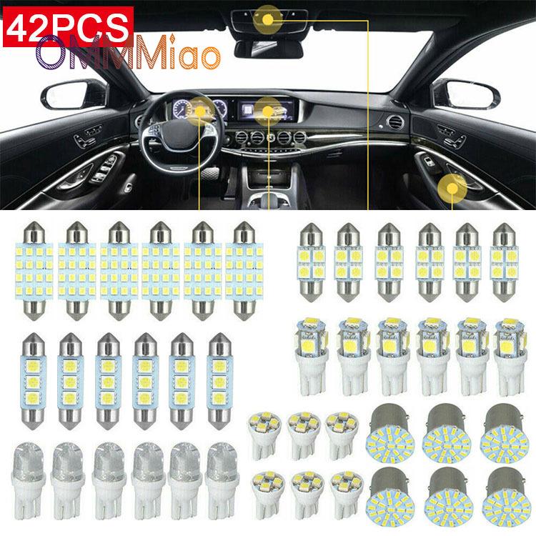 

Автомобильный комбинированный комплект 42PCS T10 ширина индикатор свет двойной заостренный свет для чтения номерного знака свет внутренний автомобиль светодиодный свет
