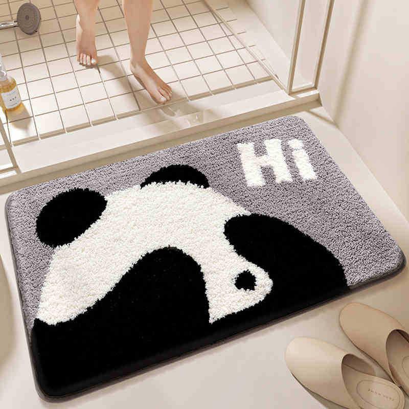 Cartoon Faux Cashmere Washable Door Mat - Dirt-resistant & Water-absorbing Bathroom Floor Mat
