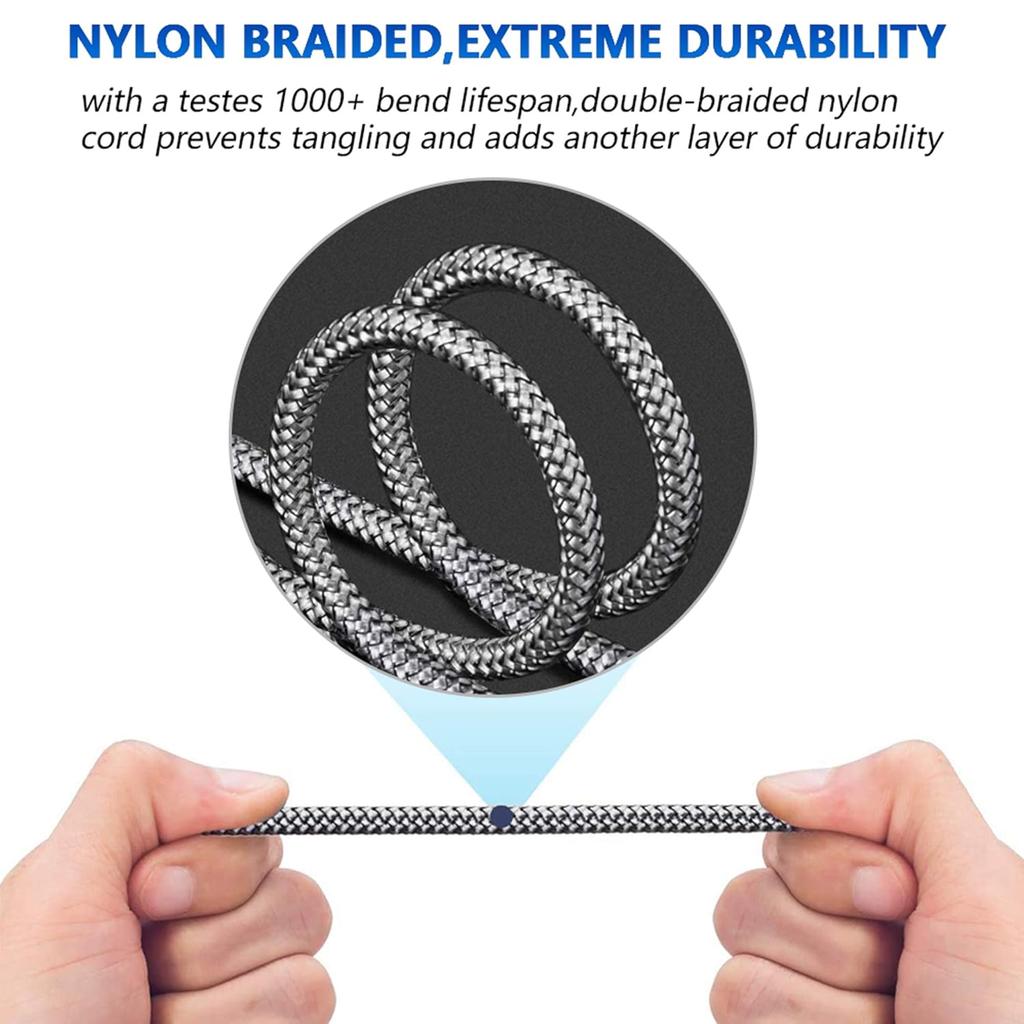 Male to Male Audio Cable 6Ft,4 Pole Hi-Fi Stereo Sound 3.5mm Aux Cable Adapter/Auxiliary Cable/Aux Cord Compatible All 3.5mm-Enabled Devices for Car