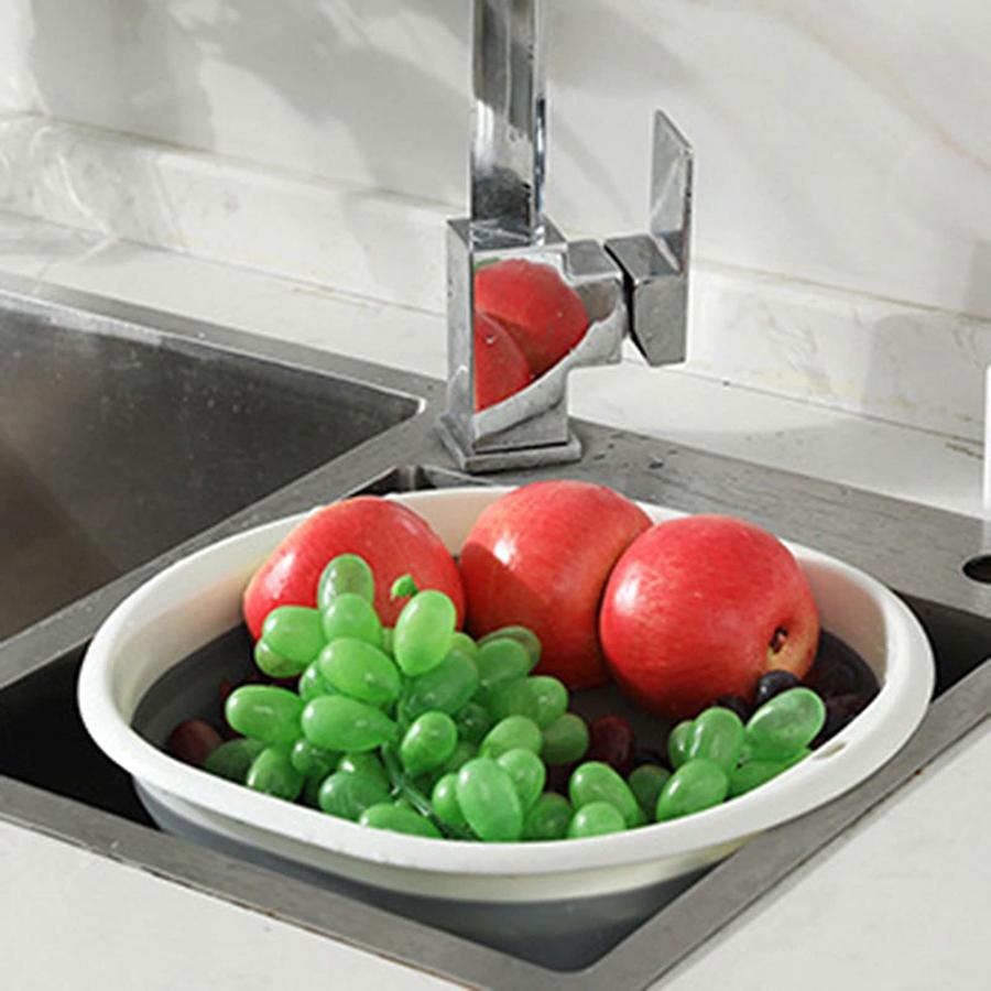 Household Portable Folding Wash Basin Sink Foot Bucket Plastic Folding Wash Basin Outdoor Camping Travel Wash Basin