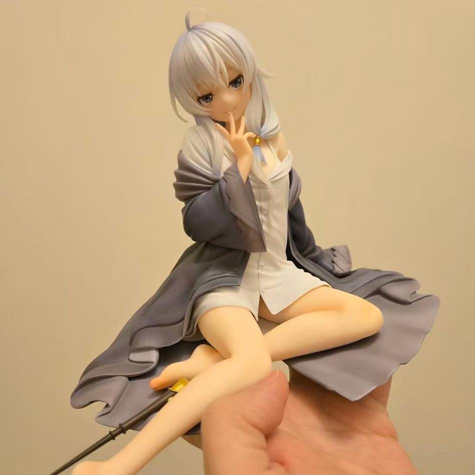 Elaina Figure 10Cm Scale The Journey Of Elaina Anime Statue Ashen Witch Elaina Sitting Pvc Figure Seller For Collection Gift