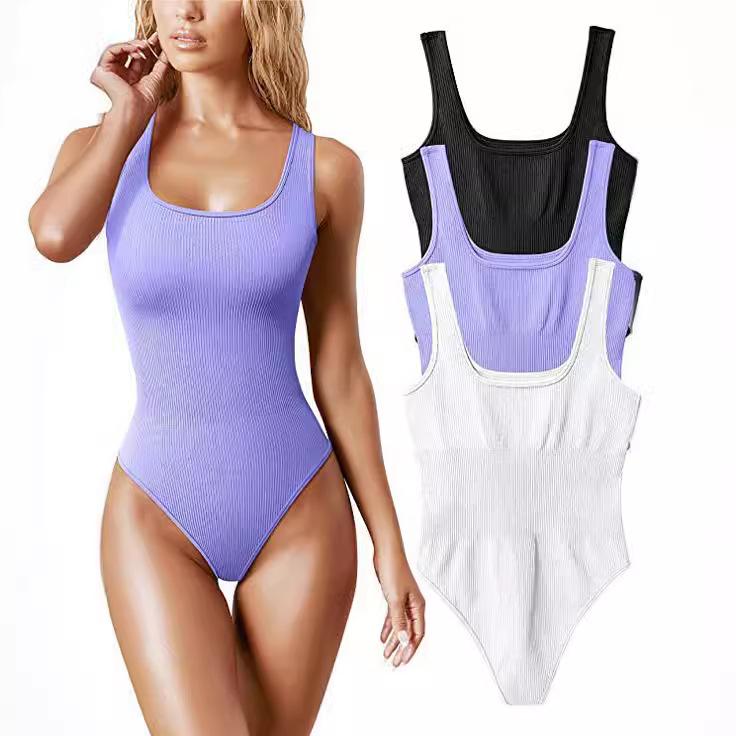 Women's U-neck Sleeveless Tank Top Bodysuit