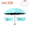 1-2PCS Portable Water Blooming Umbrella Sun Rain Dual Use Black Coating UV Protection Folding Parasol Creative Manual Design
