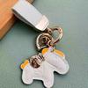 Cute Pony Keychain Short Leather Car Keyring Pendant Personalized Ring Key Chains for Men and Women