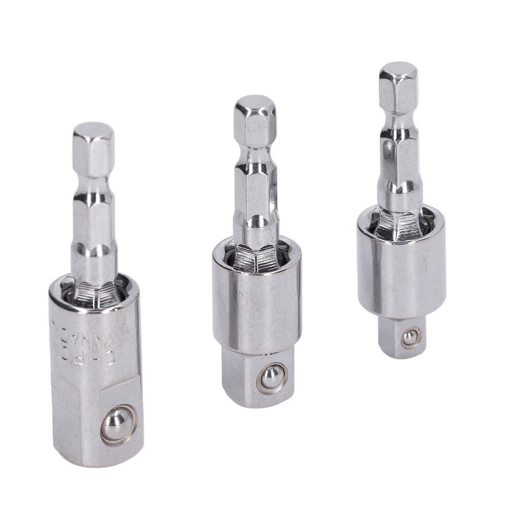 3 PCS 360 Degree Rotatable Socket Adapters Wobble Socket Adapters Use with Impact and Power