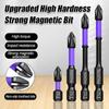 Magnetic Impact Phillips Bit Anti Slip Drill Bits Long Screwdriver Bit Set D1 Anti-shock Batch Head Impact Driver Bit Sets
