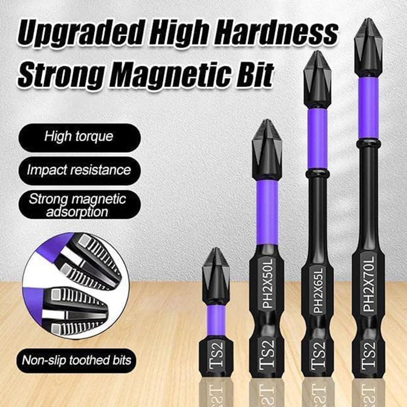 Magnetic Impact Phillips Bit Anti Slip Drill Bits Long Screwdriver Bit Set D1 Anti-shock Batch Head Impact Driver Bit Sets