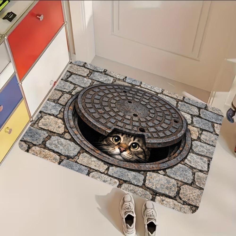 Water-absorbing Optical Illusion Doormat Non-slip Bedroom Door Rug Bathroom Carpet  Home Decor