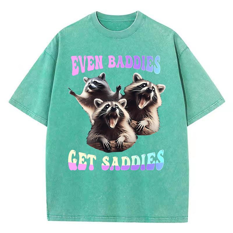 High Street T Shirt Vintage Washed Cotton T-Shirt Crazy Bear Graphic Tee Casual Streetwear for Spring Summer